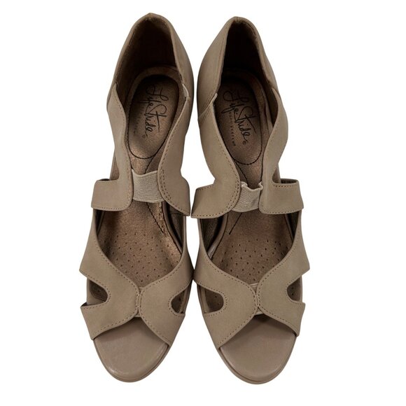 LifeStride Womens Beige Open-Toe Heels With Strappy Design 3-Inch Heel Size 7M - Picture 2 of 10